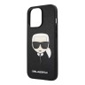 Чехол Lagerfeld PU Saffiano Karl's Head Hard для iPhone 13 Pro, черный