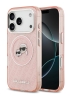 Karl Lagerfeld для iPhone 17 Pro чехол IML NFT Karl&Choup Head on logo Metal Cam Hard Pink (MagSafe)