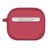 Чехол Uniq NEXO Liquid silicone +carabin +Sports ear hooks для AirPods 3 (2021), коралловый красный