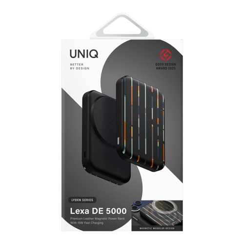 Uniq АКБ Lyden Lexa DE 5000W Magnetic wireless 15W USB-C PD 20W Midnight Muse