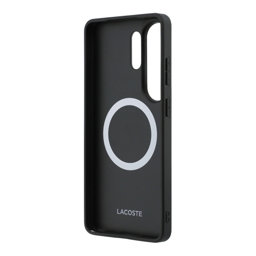 Lacoste для Galaxy S26 Ultra чехол PVC Lacquer Metal logo Hard Black (MagSafe)