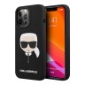 Чехол Lagerfeld Liquid silicone Karl's Head для iPhone 13 Pro Max, черный (Magsafe)