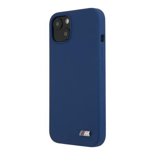 Чехол BMW M-Collection Liquid Silicone для iPhone 13, синий (Magsafe)