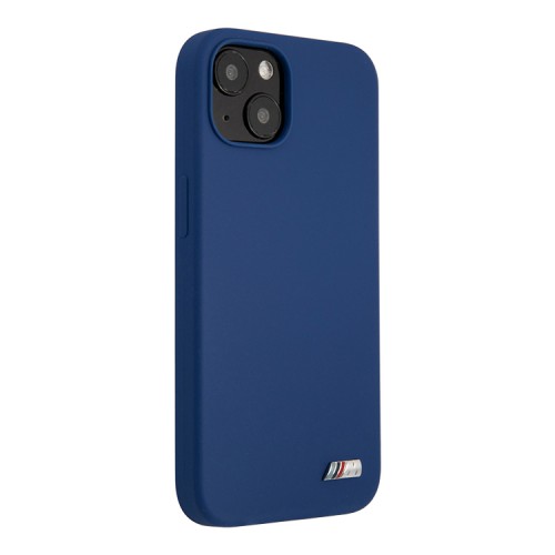 Чехол BMW M-Collection Liquid Silicone для iPhone 13, синий (Magsafe)