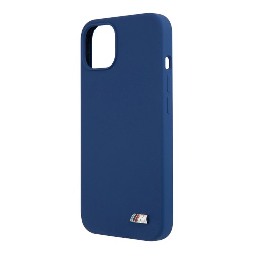 Чехол BMW M-Collection Liquid Silicone для iPhone 13, синий (Magsafe)