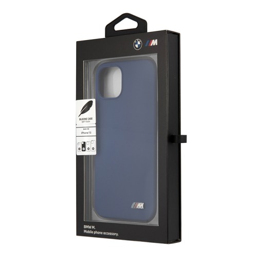 Чехол BMW M-Collection Liquid Silicone для iPhone 13, синий (Magsafe)