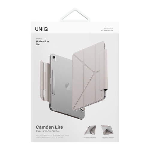 Uniq для iPad Air 11 (2024-2026) чехол Camden Lite (Detachable Pencil sleeve) Ivory