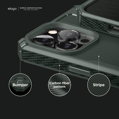 Чехол Elago ARMOR Silicone case для iPhone 13 Pro Max, зеленый