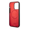 Чехол Lagerfeld Liquid silicone Plaque logo Hard для iPhone 14 Pro, черный (MagSafe)