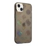 Чехол Guess Peony glitter Electroplated camera Hard для iPhone 14, черный