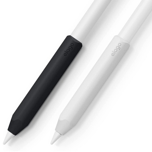 Чехол Elago Grip silicone holder для стилуса Apple Pencil 2, White/Black (2 шт)