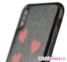 Чехол Karl Lagerfeld Choupette Valentine Hard Glitter для iPhone X/XS, черный