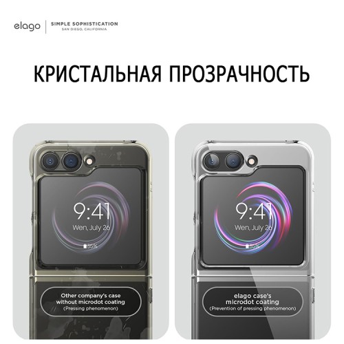 Elago для Galaxy Z Flip 5 чехол HYBRID (pc) Clear