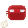 Guess для Airpods 3 чехол Liquid silicone 3D Logo with 4G Diamond charm Fuchsia