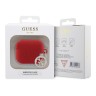 Guess для Airpods 3 чехол Liquid silicone 3D Logo with 4G Diamond charm Fuchsia