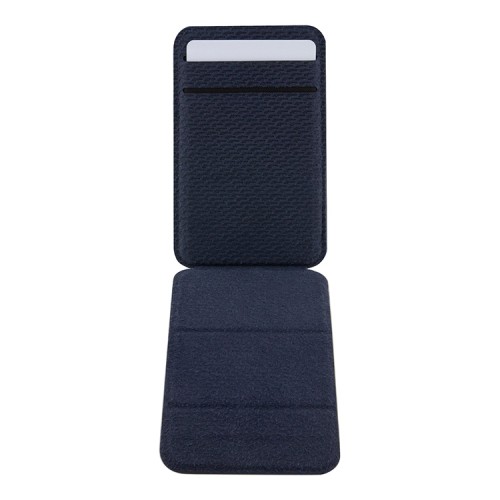 BMW магнитный бумажник-подставка Wallet MagSafe Cardslot Stand Signature Leather with metal logo Navy