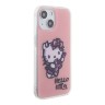 Hello Kitty для iPhone 15 чехол PC/TPU Graffiti Guitar Hard Pink