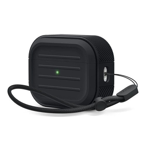 Elago для AirPods Pro 2 (all) чехол Armor Silicone case with Round strap Black