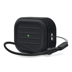 Elago для AirPods Pro 2 (all) чехол Armor Silicone case with Round strap Black