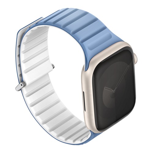 Uniq для Apple Watch 42-41-40 mm ремешок Revix EVO reversible Magnetic Powder Blue/White