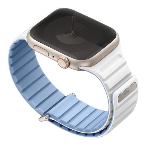 Uniq для Apple Watch 42-41-40 mm ремешок Revix EVO reversible Magnetic Powder Blue/White