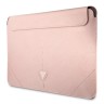 Guess для ноутбуков 13"/14" чехол Sleeve Saffiano with Triangle metal logo Pink