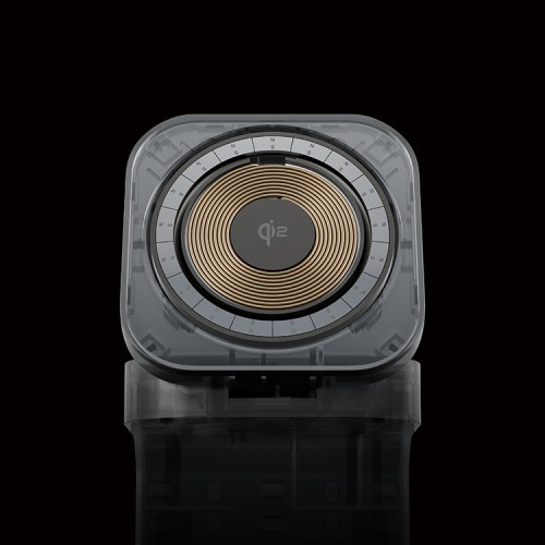 EnergEA Беспроводное СЗУ MagCube 3-in-1 Magnetic Foldable wireless 15W Qi2.0 + TWS + MFW AW Gunmetal