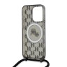 Karl Lagerfeld для iPhone 15 Pro чехол Crossbody PC/TPU NFT Karl & Choup Head Hard Black (MagSafe) + Cord