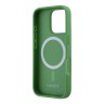 Lacoste для iPhone 16 Pro чехол PC/TPU&PVC iconic Woven logo Green (MagSafe)