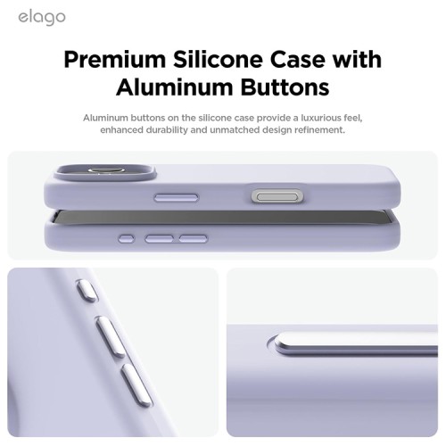 Elago для iPhone 16 Pro чехол Soft silicone (Liquid) Purple (MagSafe)