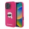 Karl Lagerfeld для iPhone 16 Pro чехол Liquid Silicone NFT Karl Head Hard Fuchsia (MagSafe)