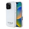 Karl Lagerfeld для iPhone 16 Pro Max чехол PU Full Wrapped Grained leather & Metal Camera Hard Grey