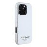 Karl Lagerfeld для iPhone 16 Pro Max чехол PU Full Wrapped Grained leather & Metal Camera Hard Grey
