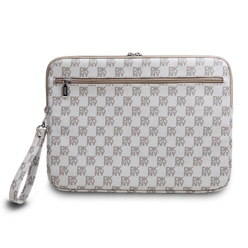 DKNY для ноутбуков 16" чехол Sleeve PU Checkered Printed stripes with Zipper Beige
