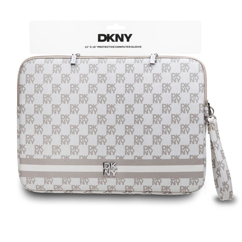 DKNY для ноутбуков 16" чехол Sleeve PU Checkered Printed stripes with Zipper Beige