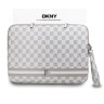 DKNY для ноутбуков 16" чехол Sleeve PU Checkered Printed stripes with Zipper Beige