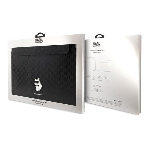 Karl Lagerfeld для ноутбуков 16" чехол Saffiano Sleeve Monogram NFT Choupette Black