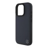 Mercedes для iPhone 16 Pro Max чехол Leather Textured Wood Imitation Hard Navy (MagSafe)