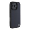 Mercedes для iPhone 16 Pro Max чехол Leather Textured Wood Imitation Hard Navy (MagSafe)