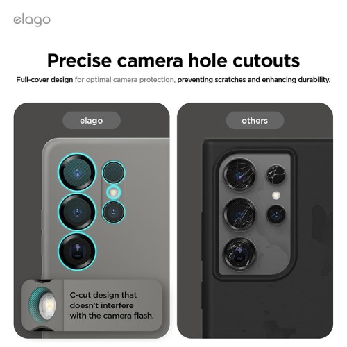 Elago для Galaxy S25 Ultra чехол Soft silicone (Liquid) Medium Grey