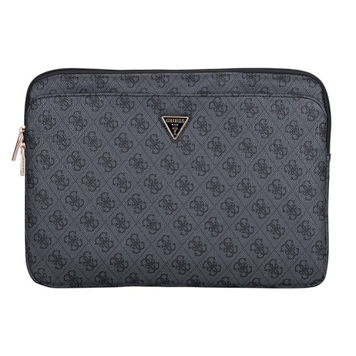 Guess для ноутбуков 13"/14" чехол Sleeve 4G with Zipper pocket Triangle metal logo Black