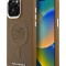 Karl Lagerfeld для iPhone 15 Pro Max чехол PU-кожа Initials & Metal logo Hard Brown (MagSafe)