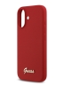 Guess для iPhone 17 чехол Liquid silicone Gold metal logo Hard Magenta (MagSafe)