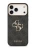 Guess для iPhone 17 Pro Max чехол PU 4G Big metal logo Gold camera Hard Black