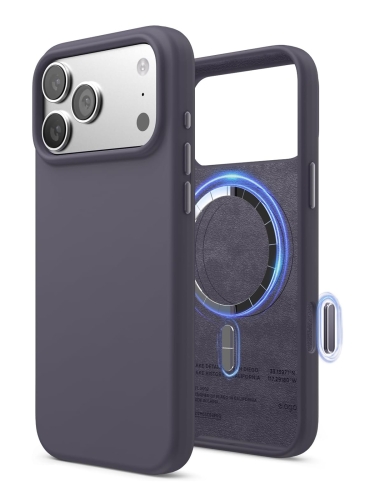 Elago для iPhone 17 Pro Max чехол Magnetic Silicone Deep Lavender (MagSafe)