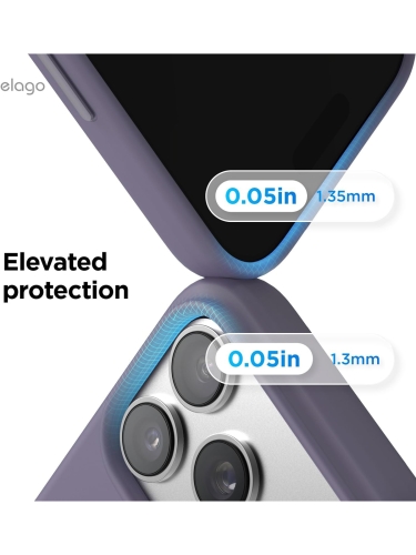 Elago для iPhone 17 Pro Max чехол Magnetic Silicone Deep Lavender (MagSafe)