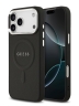 Guess для iPhone 17 Pro чехол PU Grained leather Classic metal logo & Camera Hard Black (MagSafe)
