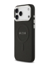 Guess для iPhone 17 Pro чехол PU Grained leather Classic metal logo & Camera Hard Black (MagSafe)