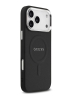 Guess для iPhone 17 Pro чехол PU Grained leather Classic metal logo & Camera Hard Black (MagSafe)