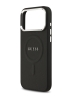 Guess для iPhone 17 Pro чехол PU Grained leather Classic metal logo & Camera Hard Black (MagSafe)